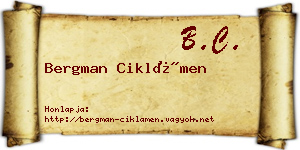 Bergman Ciklámen névjegykártya
